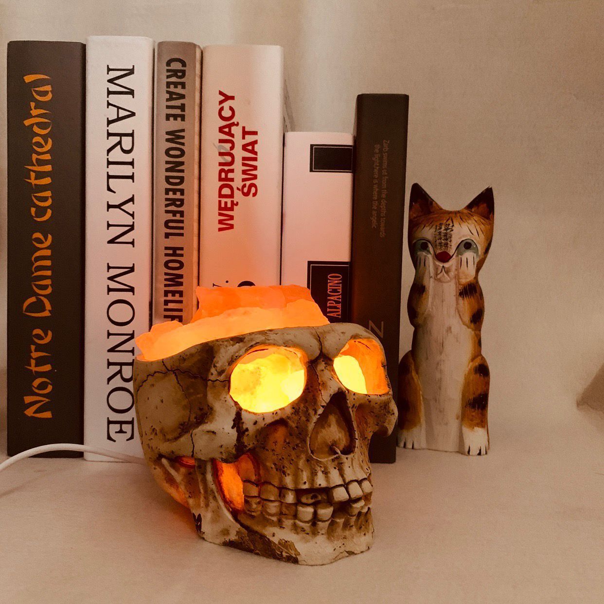 Skull Crystal Salt Lamp USB Dimmable