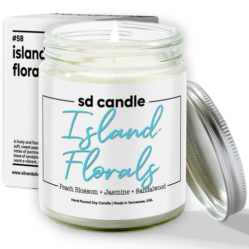 Island Florals Scented Candle - 9/16oz 100% All-Natural Handmade