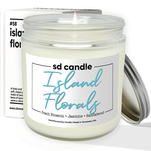 Island Florals Scented Candle - 9/16oz 100% All-Natural Handmade