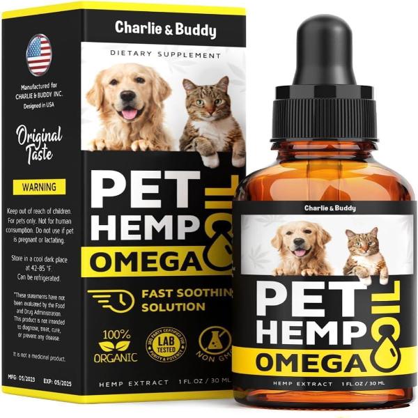 Charlie&Buddy H–µmp and Salmon Oil for Dogs Skin and Coat H–µalth   3