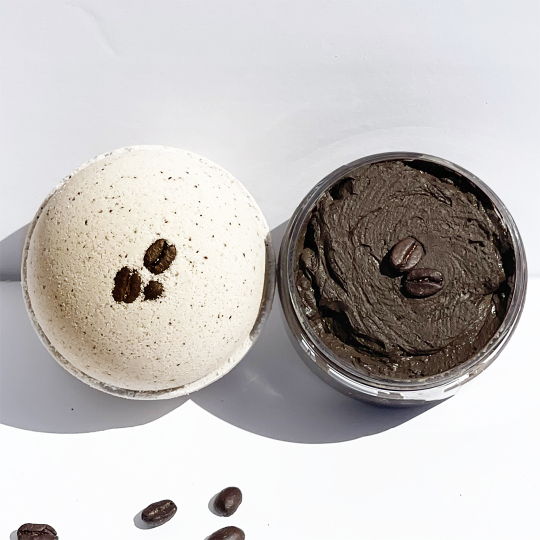 Cappuccino and Coffee Bean Bath Bomb - 8 oz