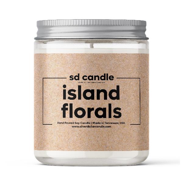 Island Florals Scented Candle - 9/16oz 100% All-Natural Handmade